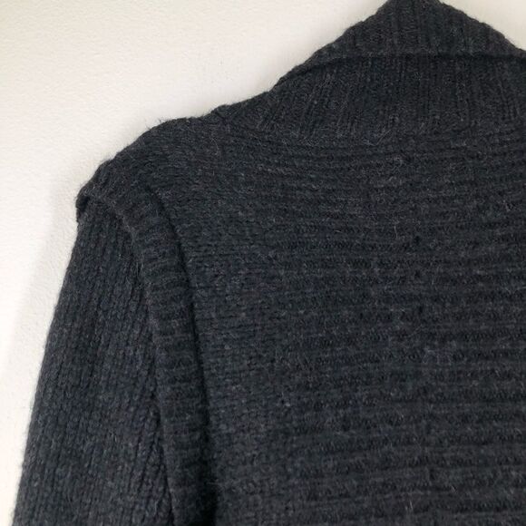 All Saints Black Arion Jacket Royal Alpaca Wool Cardigan Sweater Toggle 6 - Picture 8 of 10